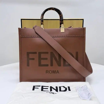 FENDI Sonnenleder Shopper Tasche Braun 155349812