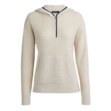 GFORE Waffle Stitch Merino Wool Hooded Quarter Zip Sweater (G4LF23S603A-STNH) 111209633