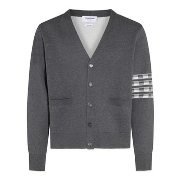 THOM BROWNE Hector Jacquard Cardigan mit 4-Streifen 121376200