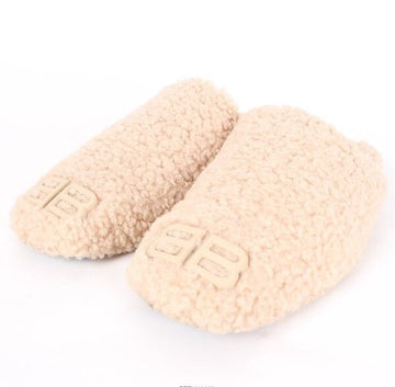 BALENCIAGA Shearling Cozy Mule Sandal Slipper Beige 42(270) 155373562