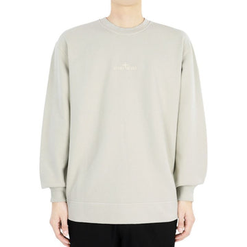 STONE ISLAND Stein Herren Logo Stickerei Crewneck Sweatshirt (Hellbeige) V0097 115734689