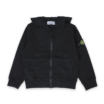 Bobo Choses Stone Kids Wappen Patch Hooded Zip Jacket (Black) K1S16 6100010 S0040 V0029 123197127