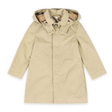 BURBERRY Vintage Karo Kapuzenmantel (Beige) 8,10Y 8104786 124404523