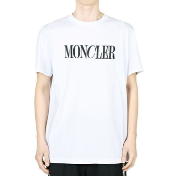 Moncler Men's Lettering Logo Printed T-Shirt (White) 8C00031 89A17 001 128806994