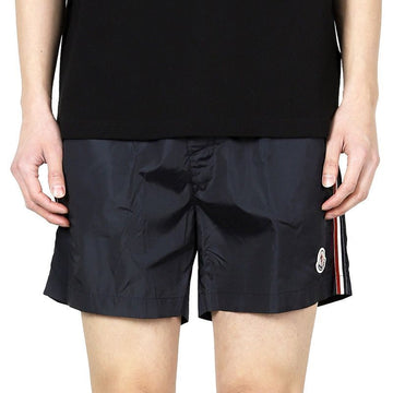 Moncler Men's Logo Patch Swim Shorts (Navy) 2C00018 53326 743 130820528