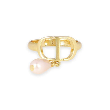 Dior Women CD Logo Petit Pearl Ring (Gold/Pink) R2300WOMRS 88P 132476396