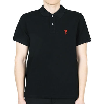 AMI Herren T-Shirt mit kleiner Herzstickerei (Schwarz) BFUPL001 760 001 152161521