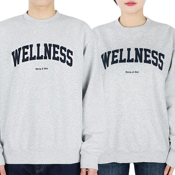 SPORTY & RICH Wellness Ivy Crewneck Heather Gray/Navy 54759434