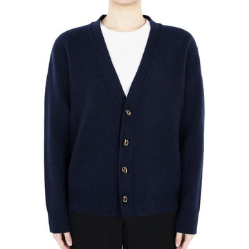 BOTTEGA VENETA キャッシュミアVネックカーディガン(ネイビー) 4121 68387260