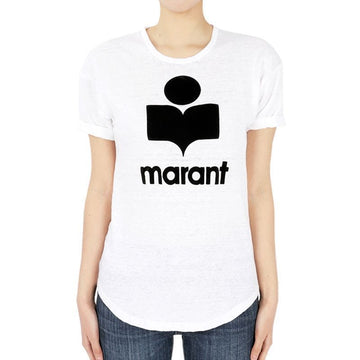 ISABEL MARANT エトワール コールド ロゴ 半袖 Tシャツ (ホワイト/ブラック) 20WH 75800941