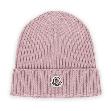 Moncler Kids Infante Logo Patch Wool Beanie (Pink) 3B00015 M1131 51A 96092386