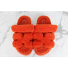 Hermes Shearling Sheepskin Sandal Slippers Orange 37 155374643 [P]