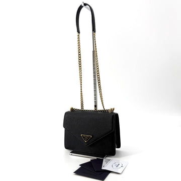 PRADA サピアノ エンベロープ ゴールドショルダーバッグ 1BD200 155374859