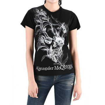 Alexander McQueen Logo Print Short Sleeve T-Shirt Black 634224 QZABT 0901 154123311