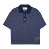 AMI Mercerized Stripe Jersey Polo Shirt 155016038 [P]