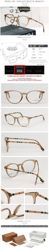 Burberry Eyeglass Frame BE2318 3856 Horn Round 149978209 [P]