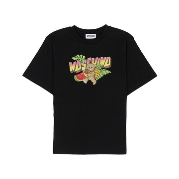 MOSCHINO キッズ半袖Tシャツ HJM060 LAA23 60100 (成人着用可能) 155376044