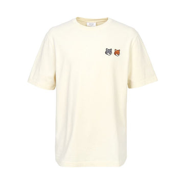 MAISON KITSUNE ダブル フォックスヘッド メンズ 半袖 Tシャツ OM011CFKJ7025 P702 155376137