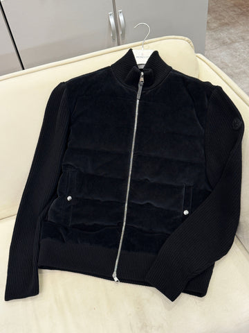 Moncler Corduroy Black Knit Padding 155378663