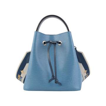 LOUIS VUITTON ネオ ノエ BB ブルーレザーショルダーバッグ 37050-2 155380384