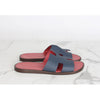 Hermes Izmir Two-Tone Sandals Slippers Navy Red 8.5 155382510 [P]