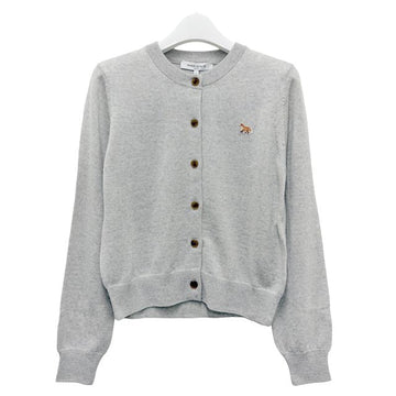 MAISON KITSUNE 女性用ベビーウールレギュラーカーディガン ライトグレー メランジ 155384441