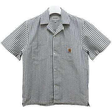 CARHARTT 26SS STRIPE 半袖シャツ ブルーリバーワックス (I036203 3K5XX) 155384471