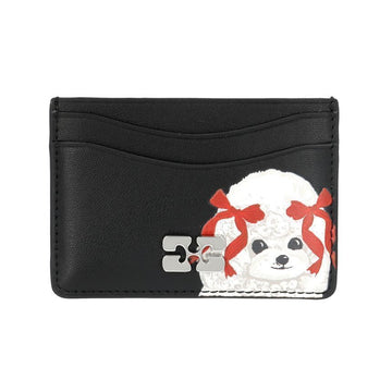 Ganni Wallet B3010118 099 Animal Logo Bow Women's Card Holder 151330637