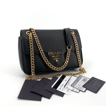 Prada Saffiano Chain Flap Shoulder Bag 1BD193 155385545