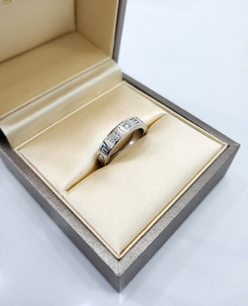 Bulgari B.zero1 Essential Diamond 1P Band Ring White Gold Size 10 155385879