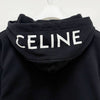CELINE ルーズジップフードジャケット ブラックホワイト (2Y497670Q 38AW) 155385884 [P]