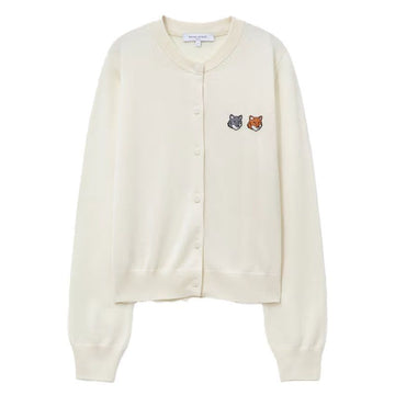 Maison Kitsune Double Bold Fox Head Patch Regular Cardigan Latte OW051CFKT1181 P702 154684796 [P]