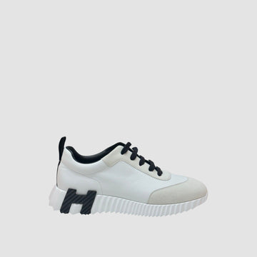 Hermes Bouncing Sneakers Blanc White Leather Black H242212 37 155386322