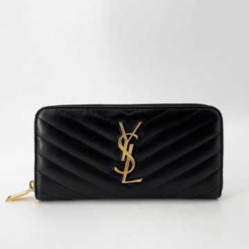 Saint Laurent Monogram Gold-Zip Long Wallet 358094 155386479