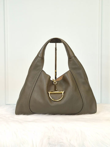 GUCCI ソフトビット マキシ ショルダーバッグ フォレストグリーン 25FW 837466 155386549