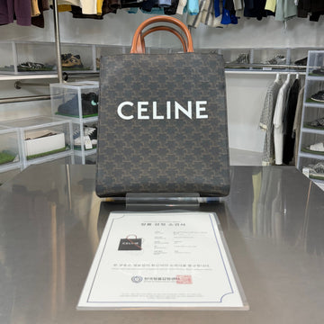 Celine Vertical Trionf Canvas Cabas Bag Small 155391191