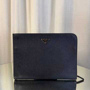 Prada Saffiano Document Clutch with Triangle Logo 155404692