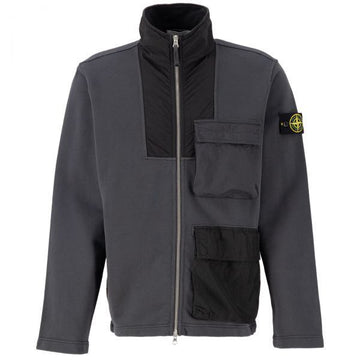 STONE ISLAND ナスランナイロン混紡ガーメントダイバッジフルジップスウェットシャツ 65933 781565933 V0065 149969960