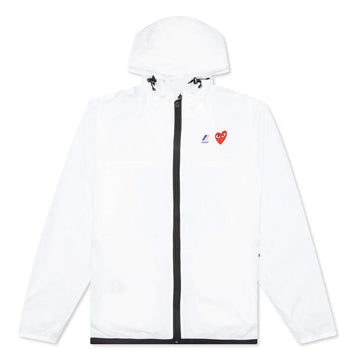 COMME DES GARCONS X K-WAY Red Wappen Windjacke Herren Weiß AZ-J501-051-3 139000032