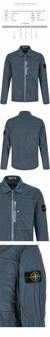 STONE ISLAND ナイロンメタルエコニールオーバーシャツジャケットブルーL1S15 1200038 S0019 V0024 155183407 [P]