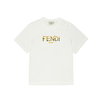 Fendi JFI375 7AJ F1SP9 Logo Kids Short Sleeve T-Shirt (Adult Size Available) 144701281