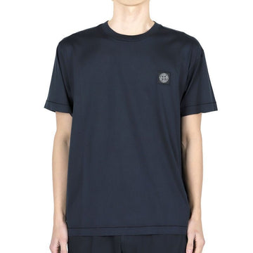 Stone Island Stone Men's Compass Logo Patch Slim Fit Short Sleeve (Navy) K1S15 2100039 S0013 V0020 123090491