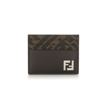 Fendi Square Brown Card Holder 136528764