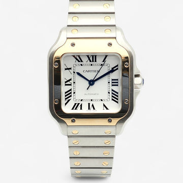 Cartier Santos Medium Men's Watch with Extra Strap 2022 Warranty Box 155431935