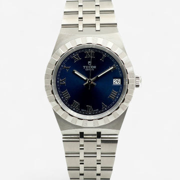 TUDOR Royal 34mm Blau Zifferblatt Roman M28400 Unisex Stahl Uhr Unbenutzt 2026 Garantie Box 155431941