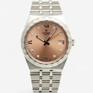TUDOR Royal 38 Salmon Rose Zifferblatt Diamant M28500 Herren Stahl Uhr Neu Zustand 2026 Garantiezertifikat Box 155431943