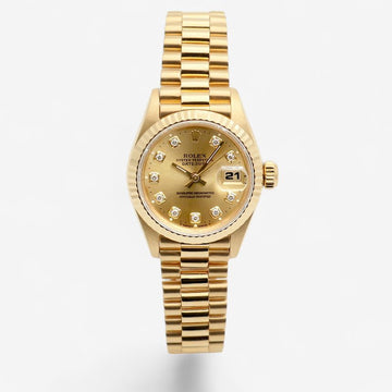 Rolex Original Diamond Datejust 26 Gold Women's Watch 1997 155431948