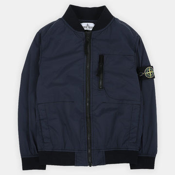 Stone Island Stone Kids Wappen Patch Zip-Up Bomber Jacket (Navy) 781640432 V0020 54757866