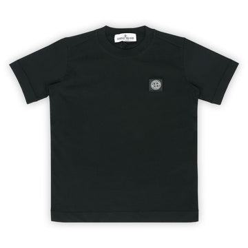 STONE ISLAND ストーン キッズ ロゴ パッチ ラウンドネック 半袖 Tシャツ(ブラック) 2100002 S0047 V0029 10,12A 129074235