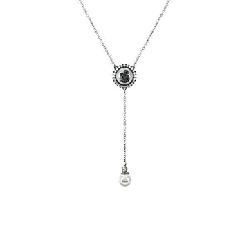 Swarovski Necklace 5681403 Swan Gray Pearl Y Women's Necklace 111093564